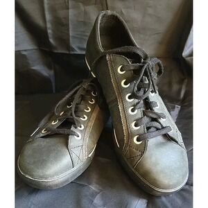 Keen Mens Size 11.5 Black Leather Water Resistant Utility‎ Shoes